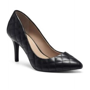 INC, size 7, black, quilted pattern, 2.5" heel pump!​​